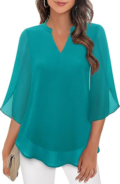Split Sleeve Ruffle Blouse | Modern Style