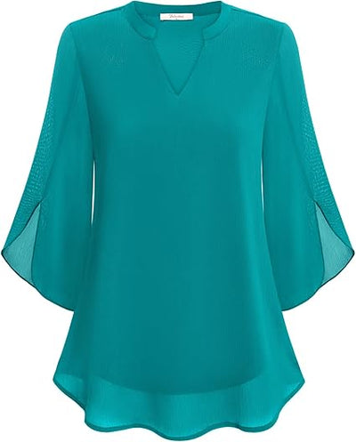 Split Sleeve Ruffle Blouse | Modern Style