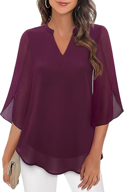 Split Sleeve Ruffle Blouse | Modern Style
