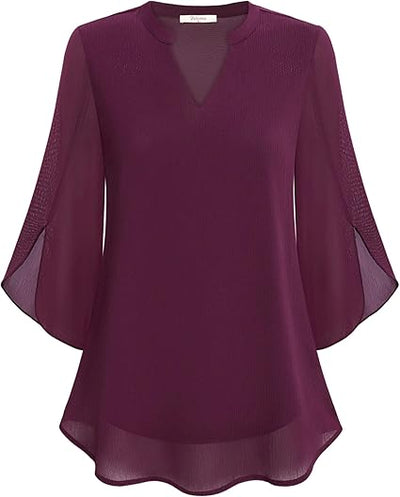 Split Sleeve Ruffle Blouse | Modern Style