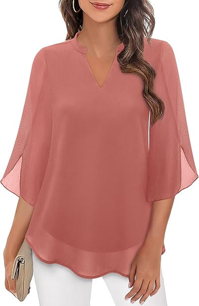 Split Sleeve Ruffle Blouse | Modern Style