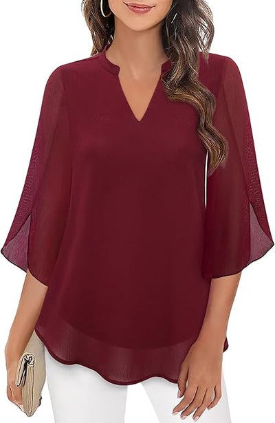 Split Sleeve Ruffle Blouse | Modern Style