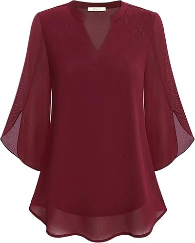 Split Sleeve Ruffle Blouse | Modern Style
