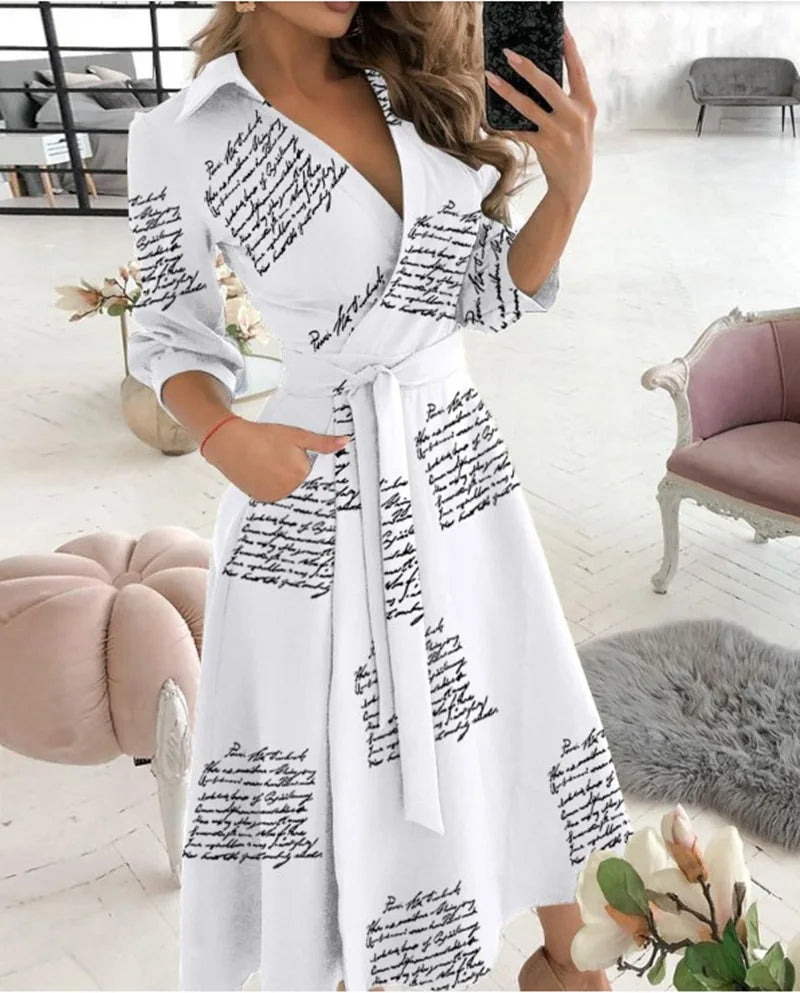 Stylish Tie-Waist Wrap Dress | Midi