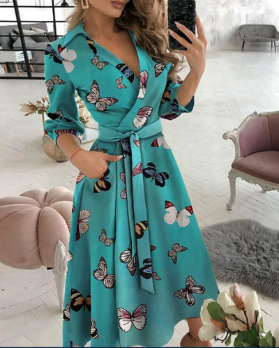 Stylish Tie-Waist Wrap Dress | Midi