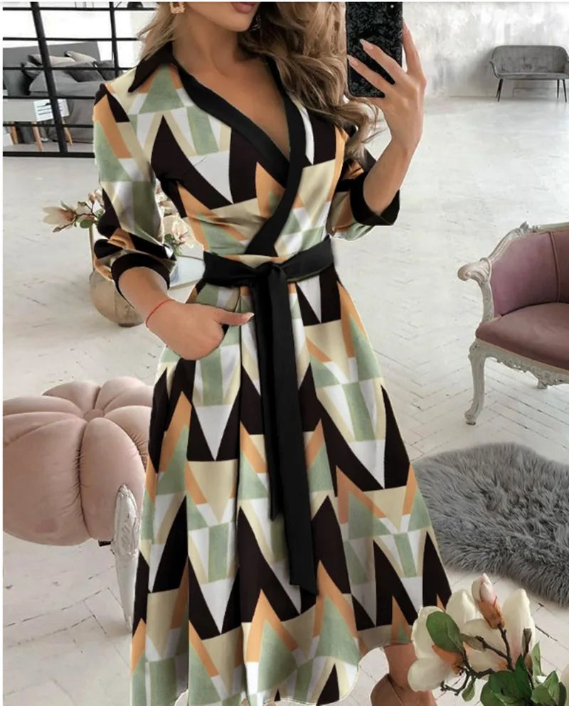 Stylish Tie-Waist Wrap Dress | Midi