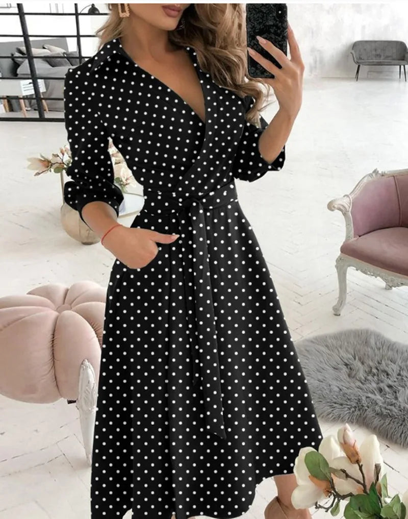Stylish Tie-Waist Wrap Dress | Midi
