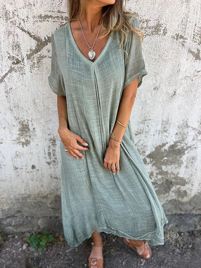 Timeless V-Neck Dress | Midi
