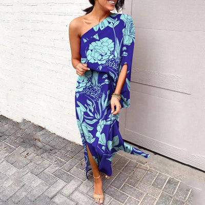 Shoulder Cut Floral Dress | Maxi
