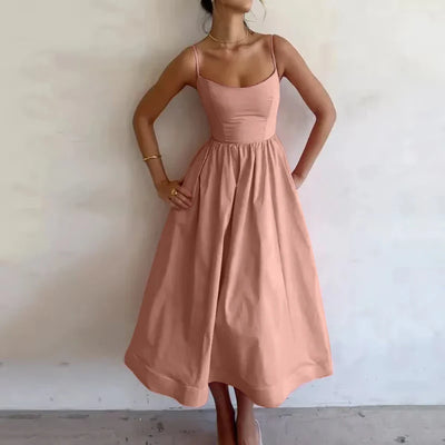 Flared Silhouette Dress | Midi