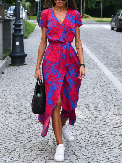 Printed Belted Dress | Midi