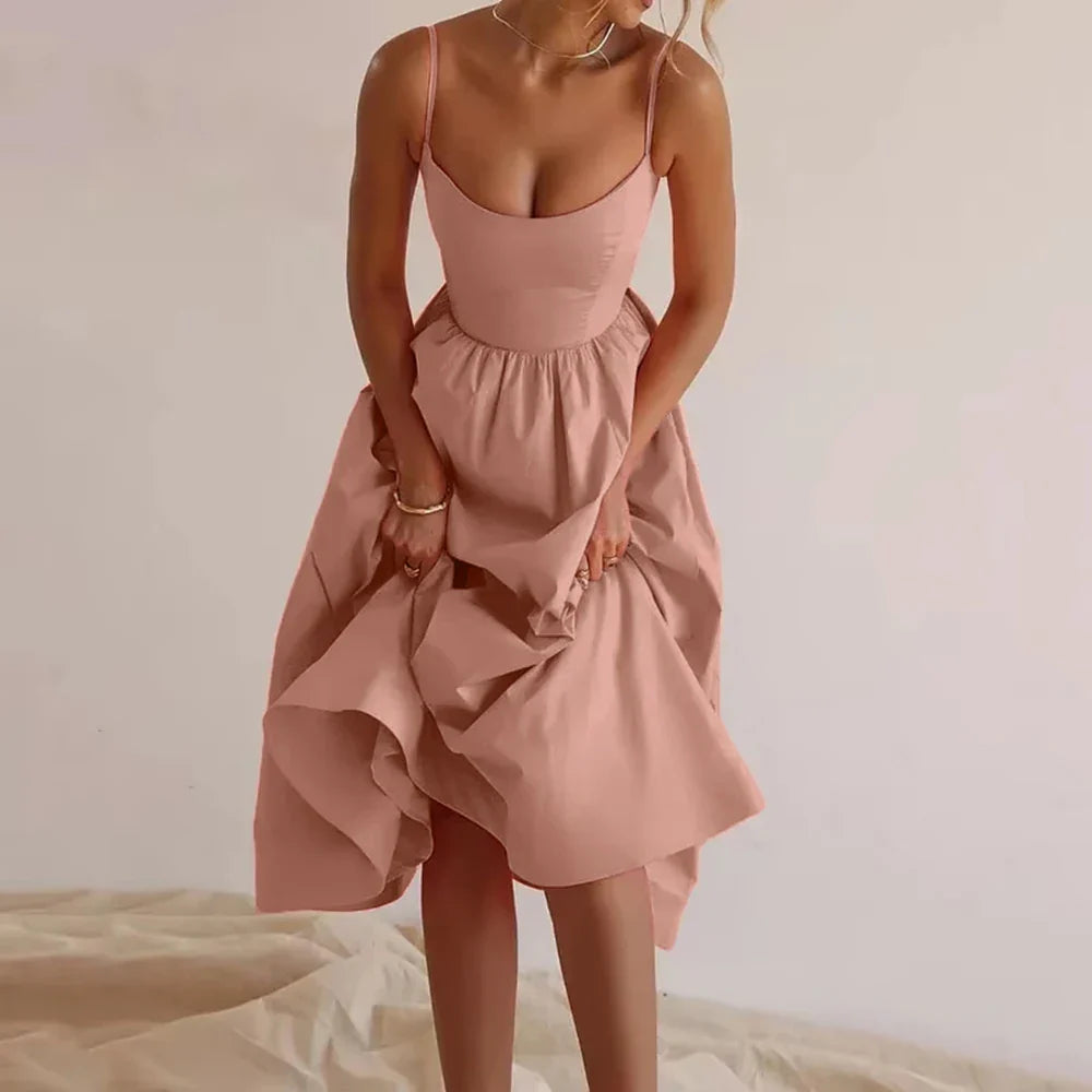 Flared Silhouette Dress | Midi