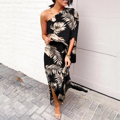 Shoulder Cut Floral Dress | Maxi