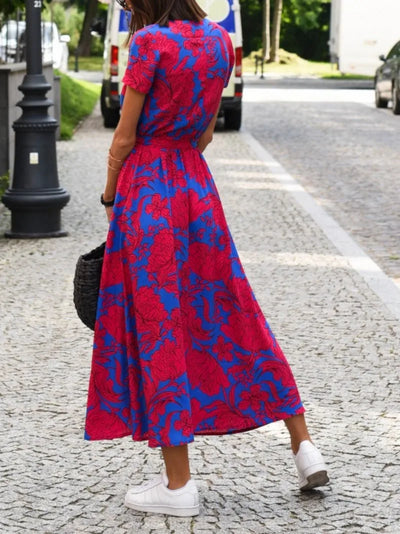 Printed Belted Dress | Midi