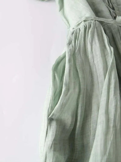 Button-up Dress with Ruffles | Midi