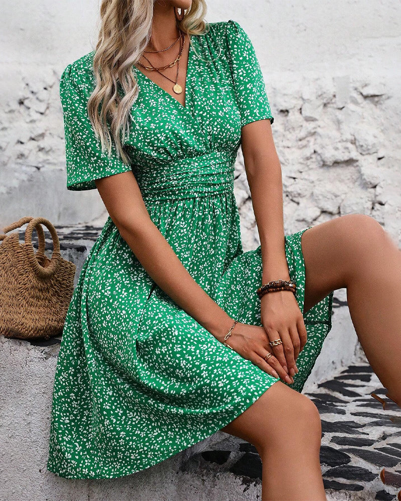 Classic Style Formal V-Neck Dress | Mini