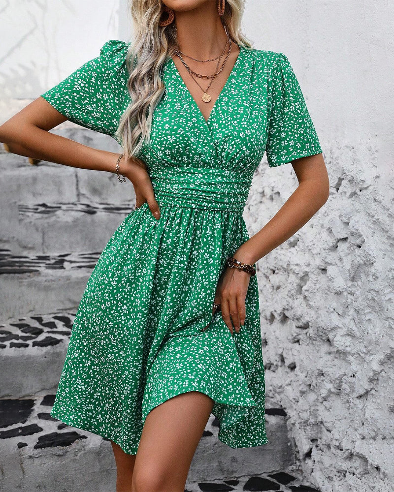 Classic Style Formal V-Neck Dress | Mini
