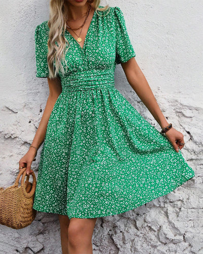 Classic Style Formal V-Neck Dress | Mini