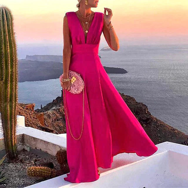 Multi Floral Print Vacation Dress | Maxi
