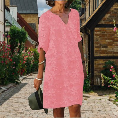 Polished V-Neck Dress | Classic Style | Midi