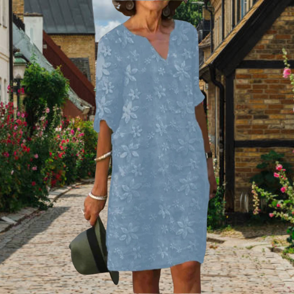 Polished V-Neck Dress | Classic Style | Midi